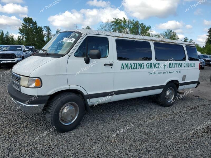 DODGE RAM VAN B3 1997 white  gas 2B7KB31Z3VK583879 photo #1