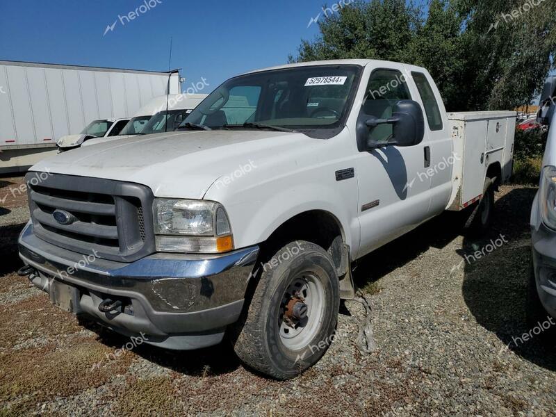 FORD F250 SUPER 2003 white 4dr ext diesel 1FTNX21P23EB99889 photo #1