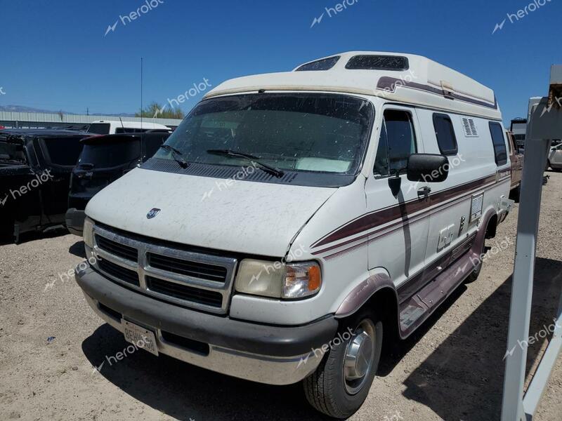 DODGE RAM VAN B3 1996 white  gas 2B6KB31Y6TK120384 photo #1