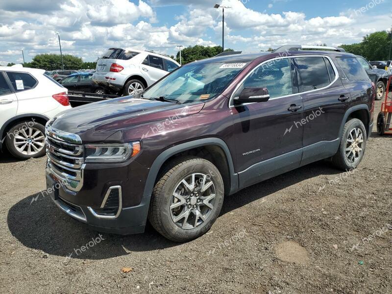 GMC ACADIA SLE 2020 maroon  gas 1GKKNRL49LZ235904 photo #1