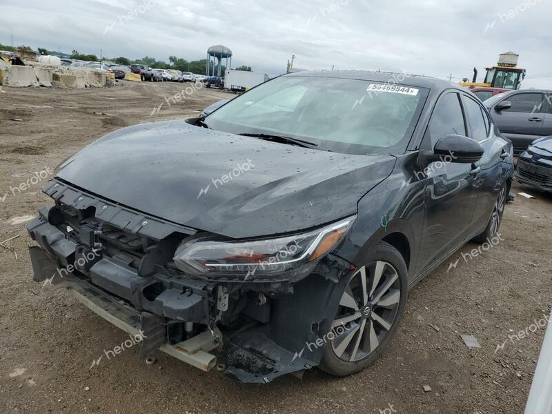 NISSAN SENTRA SV 2020 black  gas 3N1AB8CV9LY265274 photo #1