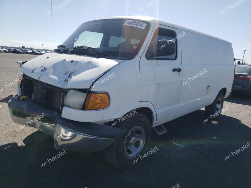 DODGE RAM VAN B1 2002 white  gas 2B6HB11Y82K142576 photo #1