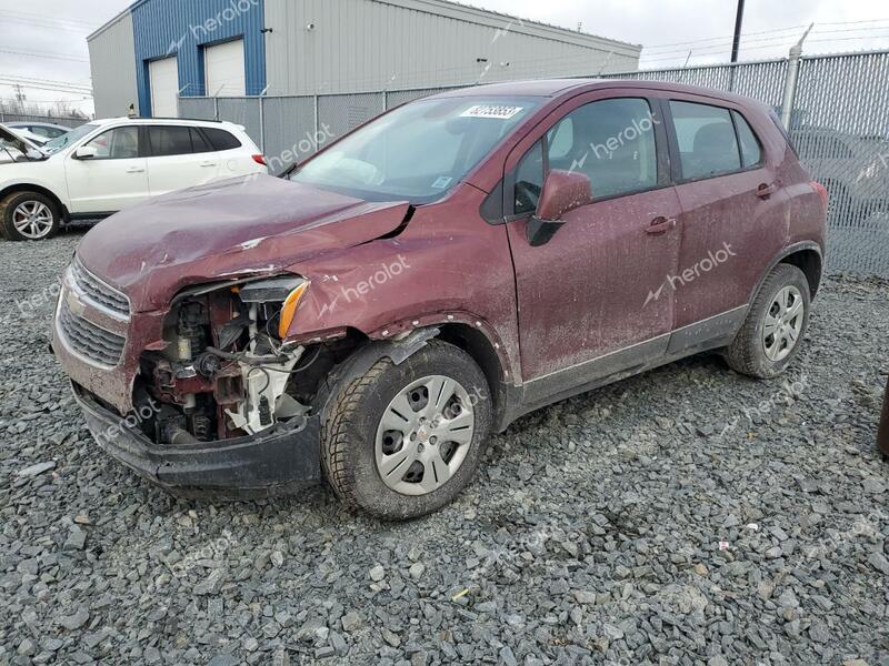 CHEVROLET TRAX LS 2015 burgundy  gas 3GNCJKSB0FL166798 photo #1