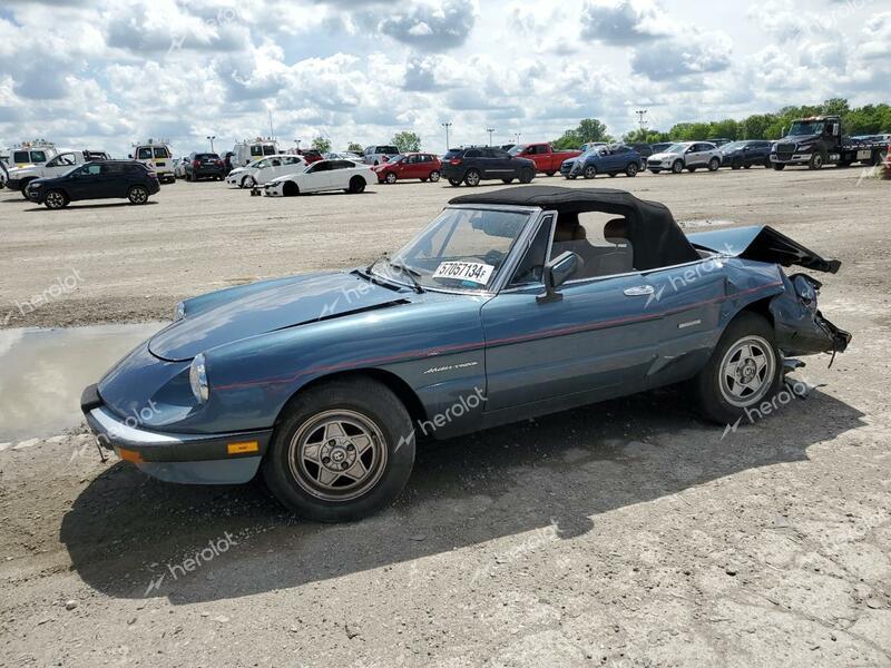 ALFA ROMEO SPIDER VEL 1987 blue  gas ZARBA5586H1048874 photo #1