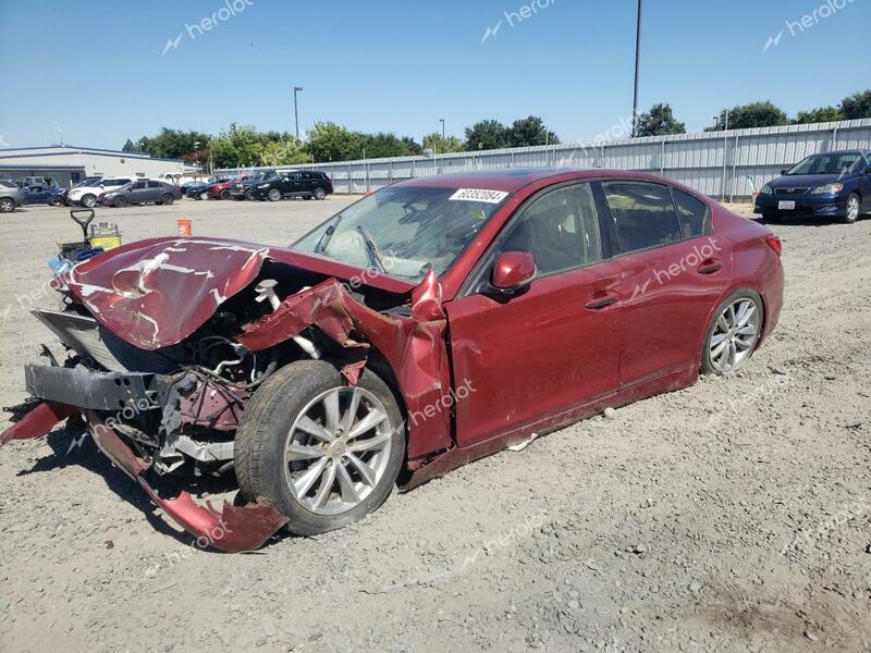 INFINITI Q50 BASE 2015 red  gas JN1BV7AP7FM333234 photo #1