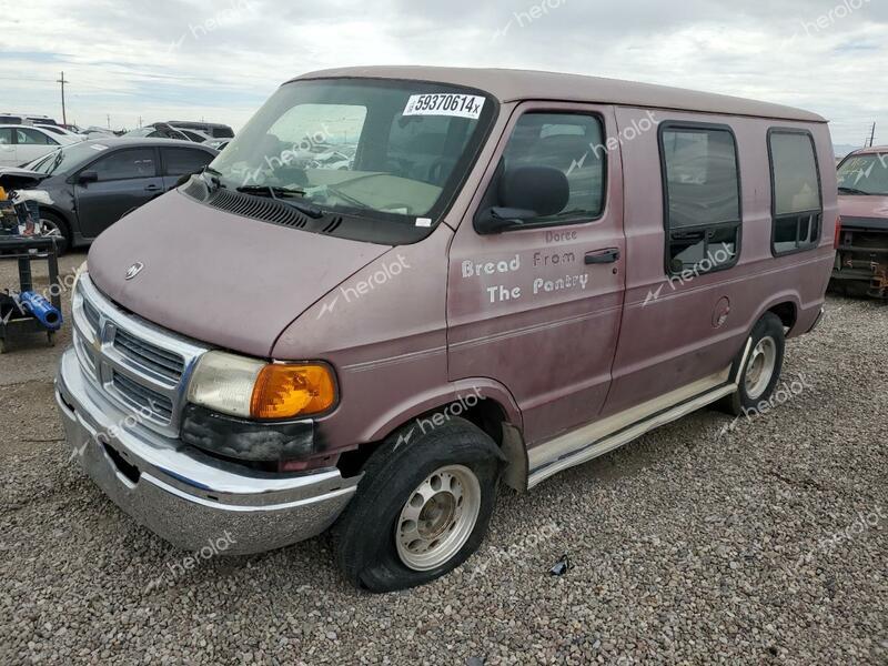 DODGE RAM VAN B1 1998 maroon cargo va gas 2B6HB11X7WK148253 photo #1