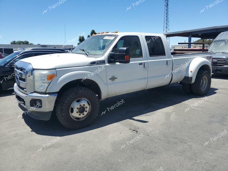 FORD F350 SUPER 2014 white crew pic diesel 1FT8W3DT6EEA73309 photo #1