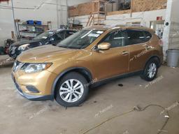 NISSAN ROGUE S 2015 gold 4dr spor gas KNMAT2MV9FP517116 photo #2