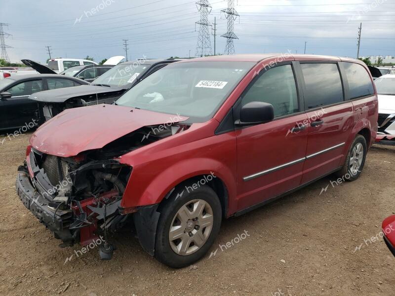 DODGE GRAND CARA 2008 red extended flexible fuel 2D8HN44H78R728431 photo #1