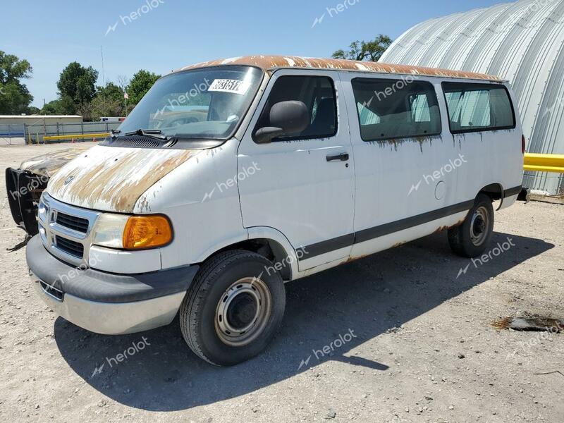 DODGE RAM WAGON 2000 white  gas 2B4JB25Y7YK158917 photo #1