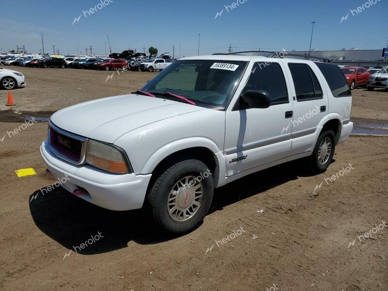 GMC JIMMY 2001 white  gas 1GKDT13W612206559 photo #1