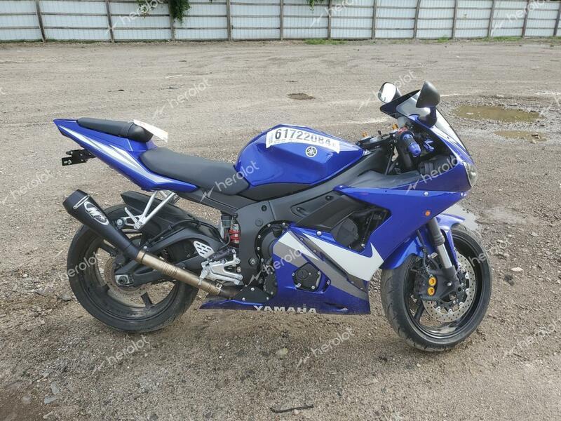 YAMAHA YZFR6 L 2005 blue  gas JYARJ06E35A024698 photo #1