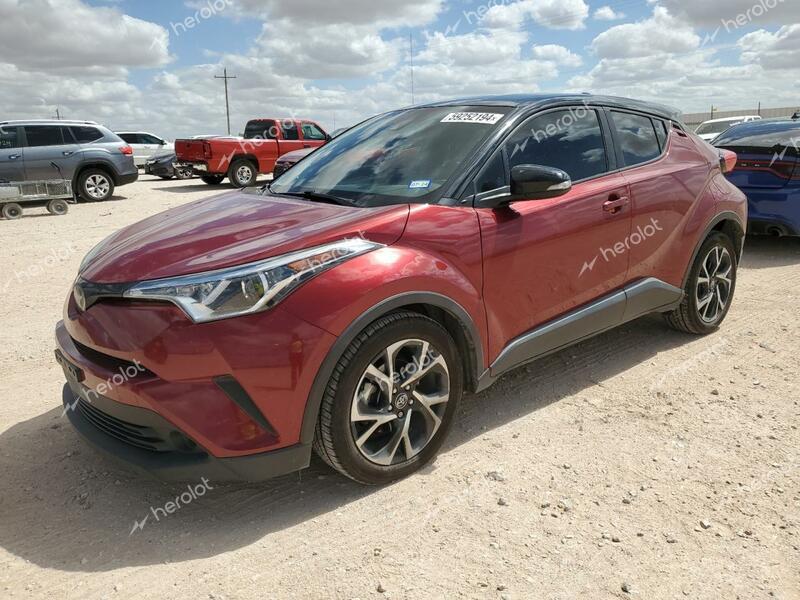 TOYOTA C-HR XLE 2019 red  gas JTNKHMBX5K1015282 photo #1