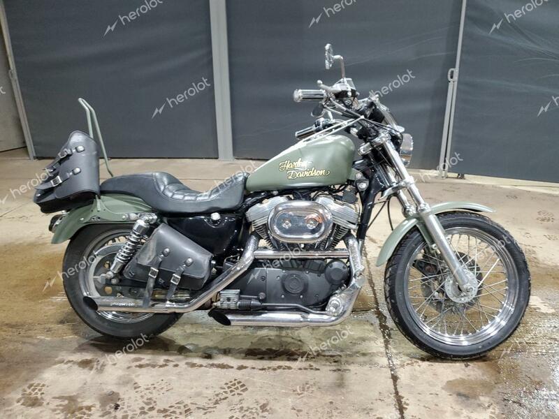 HARLEY-DAVIDSON XL883 HUGG 1997 green road/str gas 1HD4CEM16VY213213 photo #1