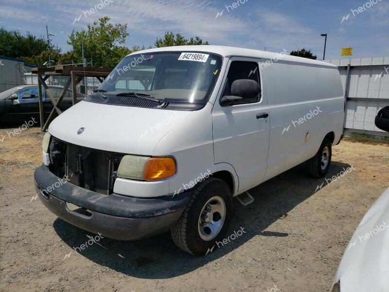 DODGE RAM VAN B1 2002 white  gas 2B6HB11Y82K142576 photo #1