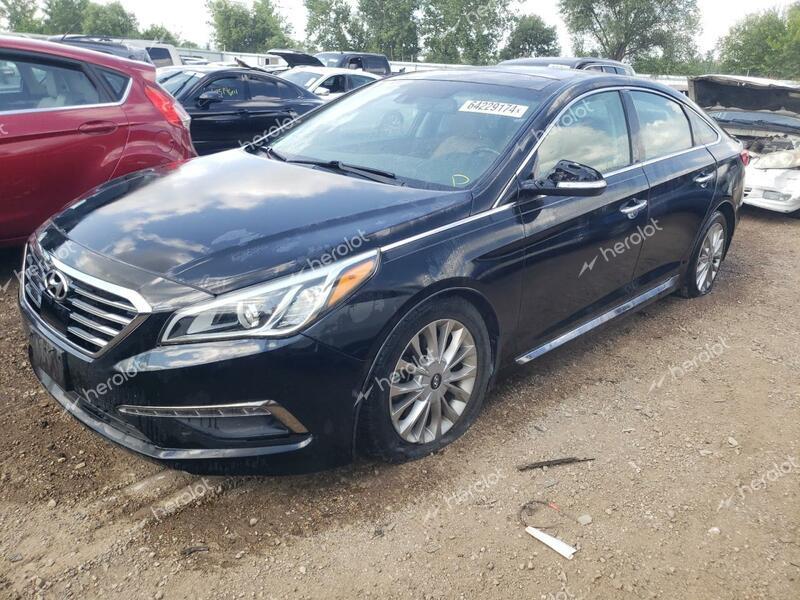 HYUNDAI SONATA SPO 2015 black  gas 5NPE34AF1FH205104 photo #1