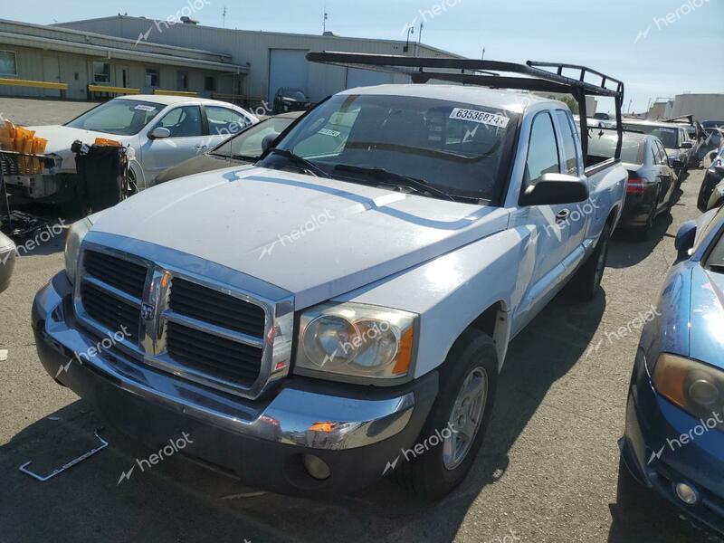 DODGE DAKOTA SLT 2005 white  gas 1D7HE42K65S132837 photo #1