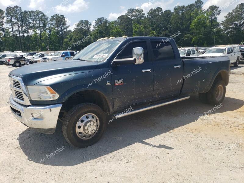 DODGE RAM 3500 L 2012 blue crew pic diesel 3C63DRJL5CG209675 photo #1