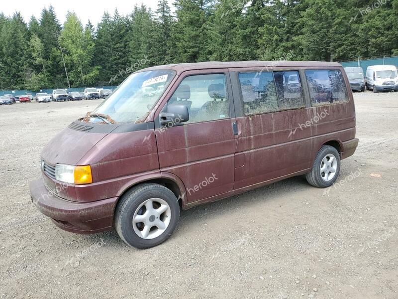 VOLKSWAGEN EUROVAN GL 1993 maroon  gas WV2KC0708PH104044 photo #1