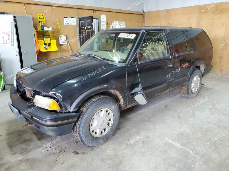 GMC JIMMY 1996 black  gas 1GKDT13W6T2542246 photo #1