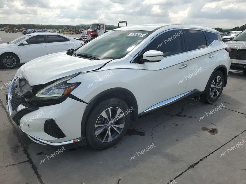 NISSAN MURANO S 2019 white  gas 5N1AZ2MJ9KN146259 photo #1