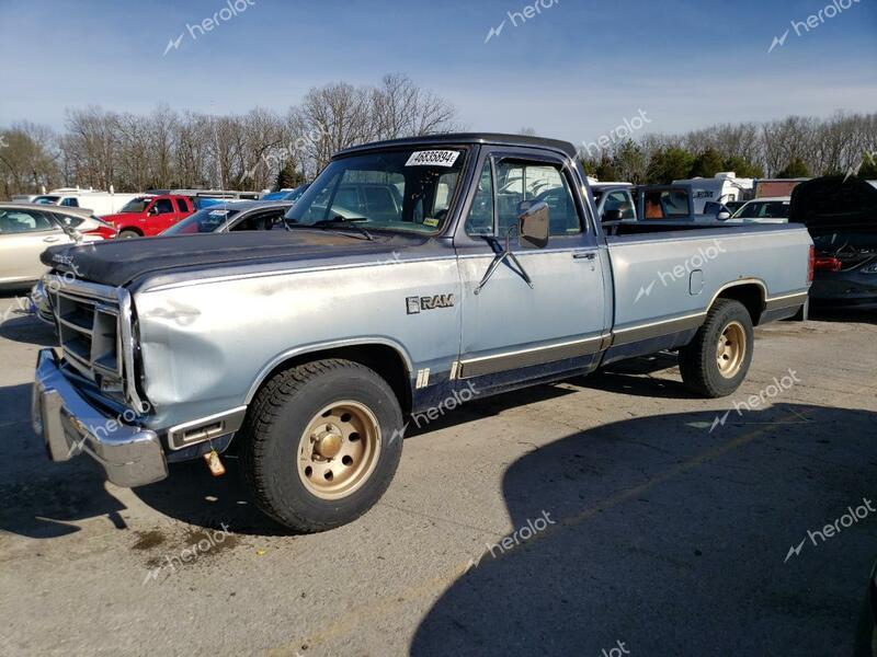 DODGE D-SERIES D 1986 blue pickup gas 1B7HD14T6GS036663 photo #1