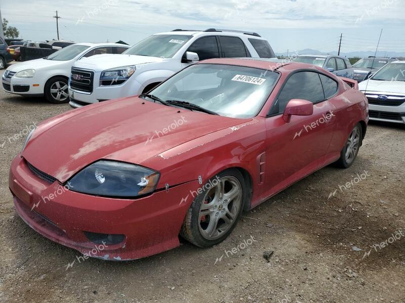 HYUNDAI TIBURON GT 2005 red coupe gas KMHHN65F95U168168 photo #1