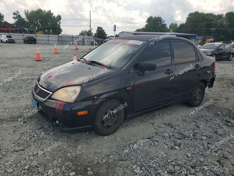 SUZUKI AERIO S 2005 black sedan 4d gas JS2RA62S455255725 photo #1