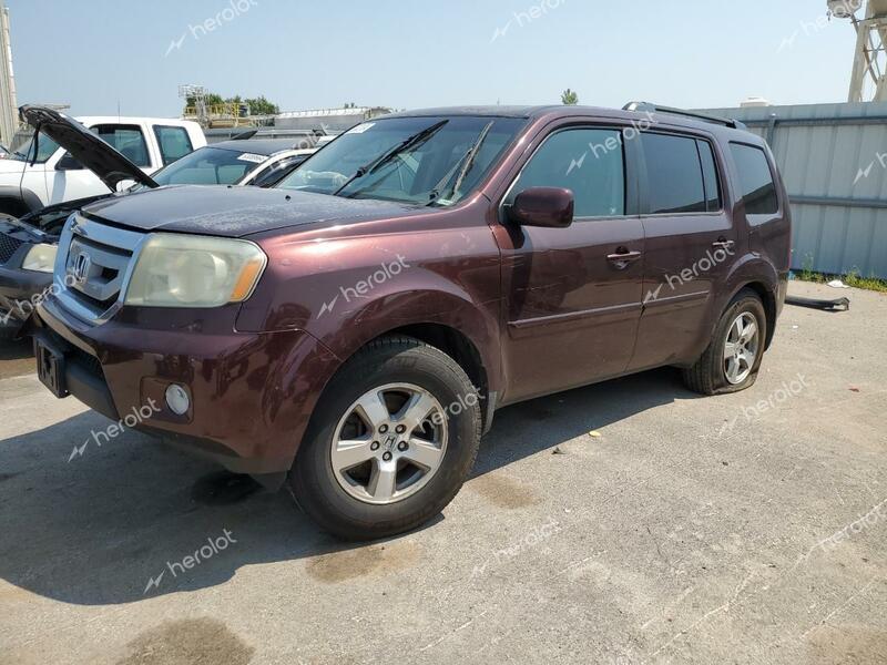 HONDA PILOT EX 2010 maroon 4dr spor gas 5FNYF4H49AB010352 photo #1