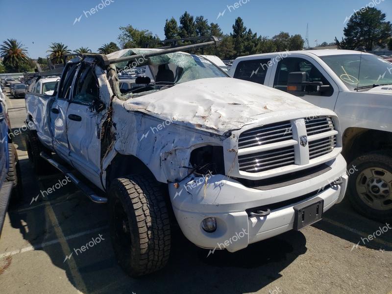 DODGE RAM 2500 S 2007 white crew pic diesel 1D7KS28C87J543183 photo #1