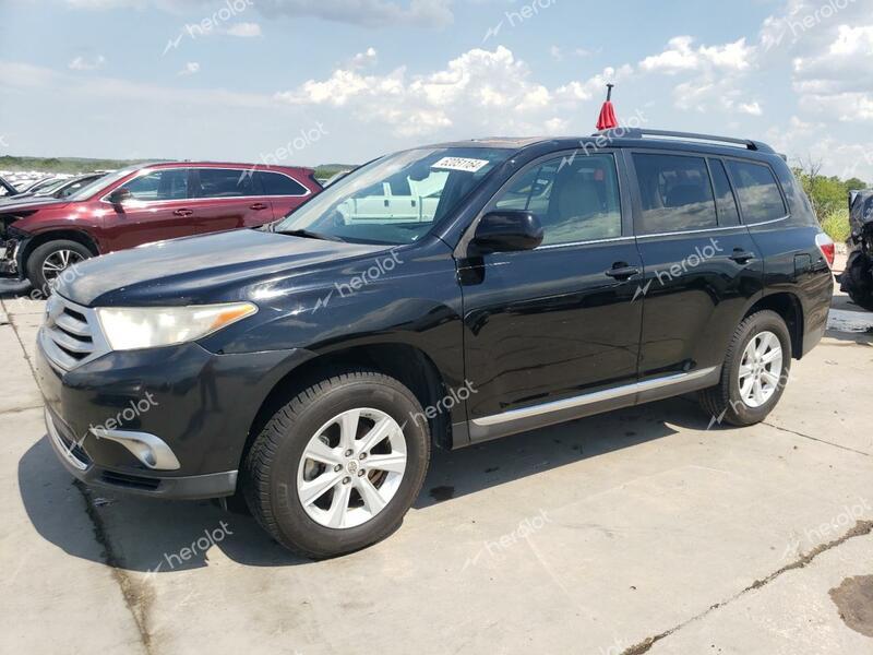 TOYOTA HIGHLANDER 2012 black  gas 5TDZK3EH0CS055731 photo #1