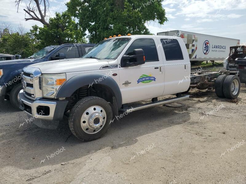 FORD F450 SUPER 2011 white crew cha diesel 1FD0W4HT1BEA55773 photo #1