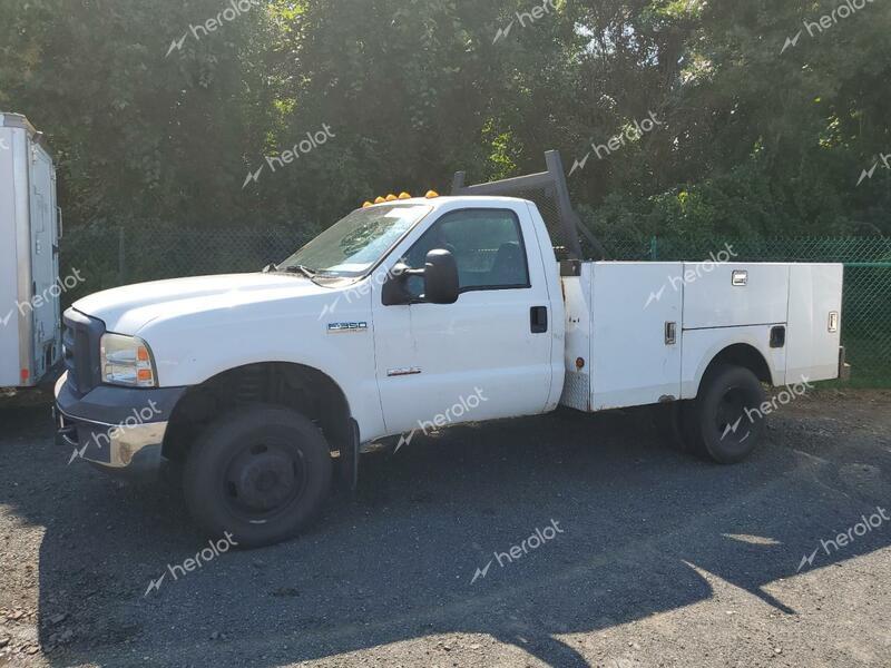 FORD F350 SUPER 2007 white chassis diesel 1FDWF37P87EA44981 photo #1