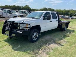 CHEVROLET SILVERADO 2013 white crew cha diesel 1GB4KZC82DF150393 photo #3