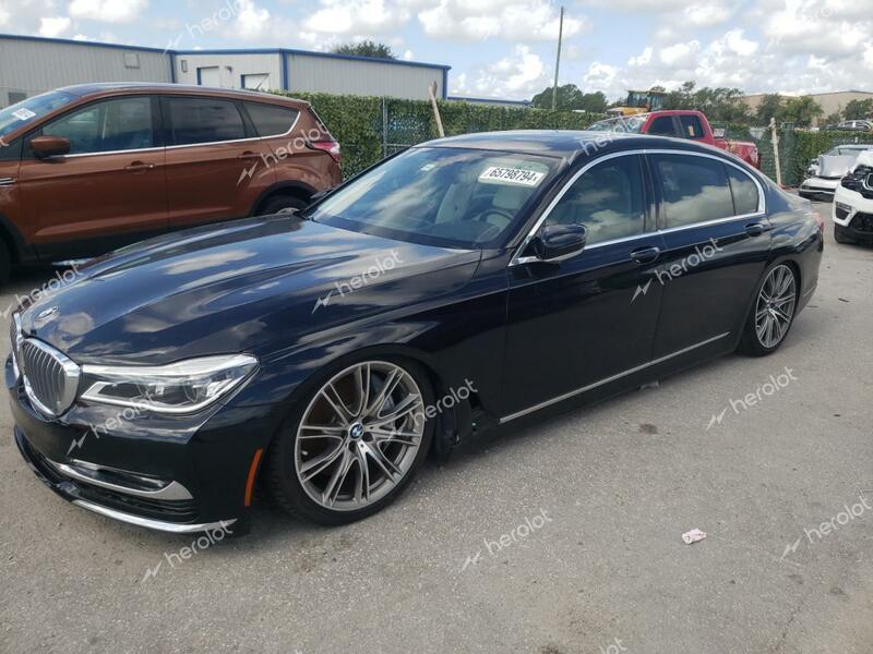 BMW 750 I 2018 blue  gas WBA7F0C52JGM24063 photo #1