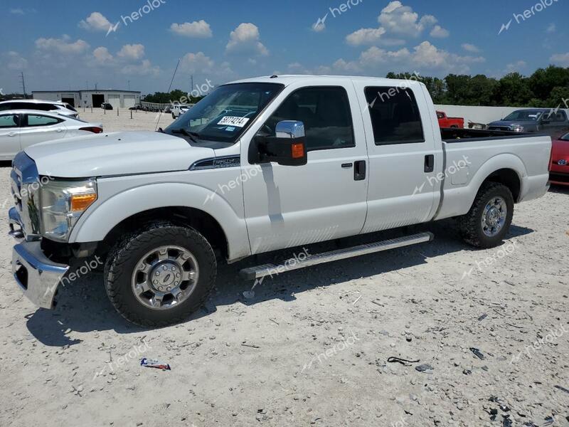 FORD F250 SUPER 2015 white crew pic gas 1FT7W2A60FEA92721 photo #1