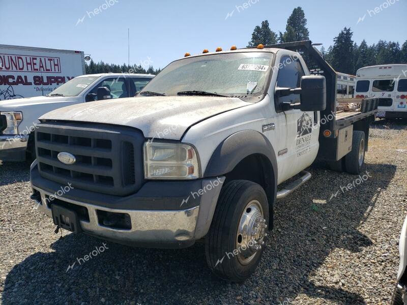 FORD F550 SUPER 2007 white chassis diesel 1FDAF56P87EB17063 photo #1