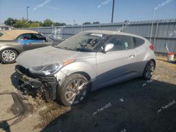 HYUNDAI VELOSTER 2017 silver coupe 3d gas KMHTC6AD8HU311930 photo #2