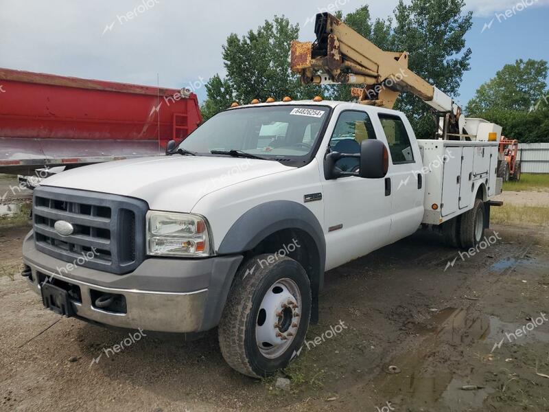 FORD F550 SUPER 2005 white conventi diesel 1FDAW57P75EA08993 photo #1