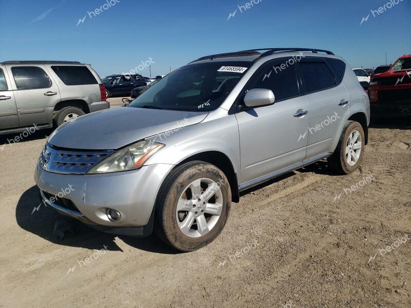 NISSAN MURANO SL 2007 silver  gas JN8AZ08W97W622062 photo #1