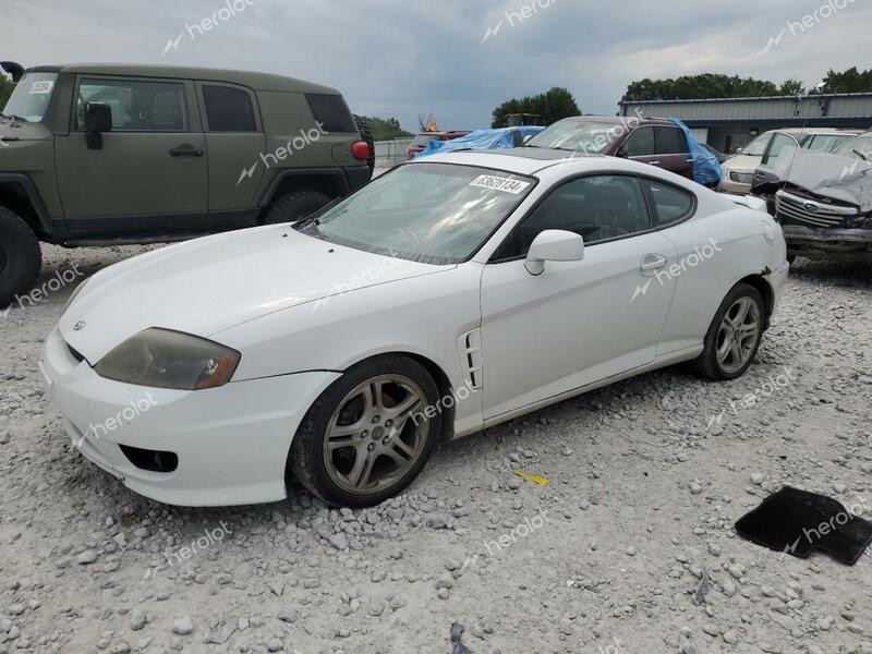 HYUNDAI TIBURON GT 2005 white  gas KMHHN65F45U164853 photo #1