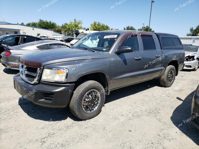 DODGE DAKOTA QUA 2008 gray crew pic gas 1D7HE28KX8S507189 photo #1