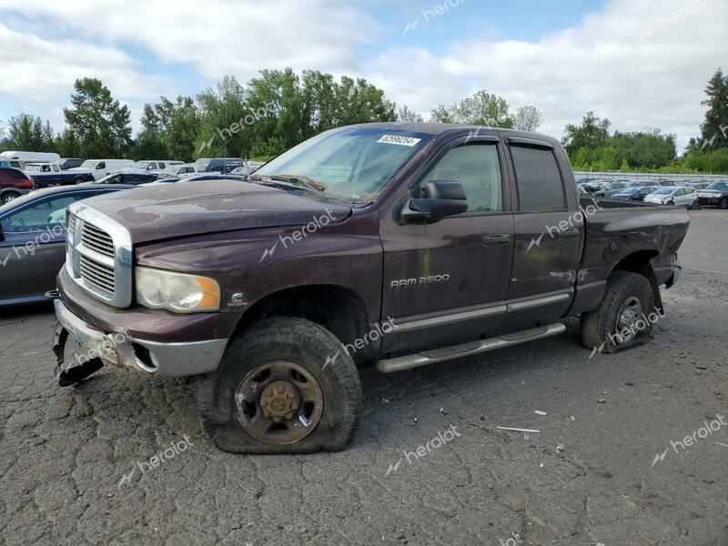 DODGE RAM 2500 S 2004 burgundy crew pic diesel 3D7KU28C24G255456 photo #1