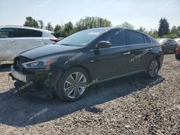 HYUNDAI IONIQ LIMI 2017 black  hybrid engine KMHC85LCXHU026405 photo #2