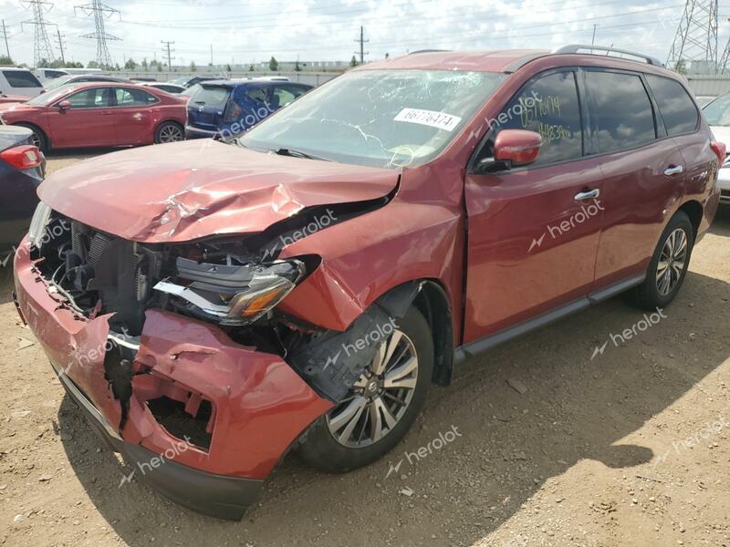 NISSAN PATHFINDER 2017 red  gas 5N1DR2MM6HC681836 photo #1