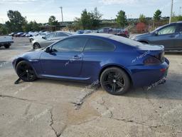 BMW M6 2007 blue coupe gas WBSEH93597B798368 photo #3