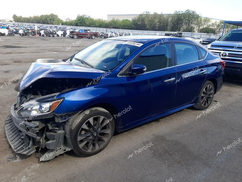 NISSAN SENTRA S 2019 blue  gas 3N1AB7AP5KY311065 photo #1