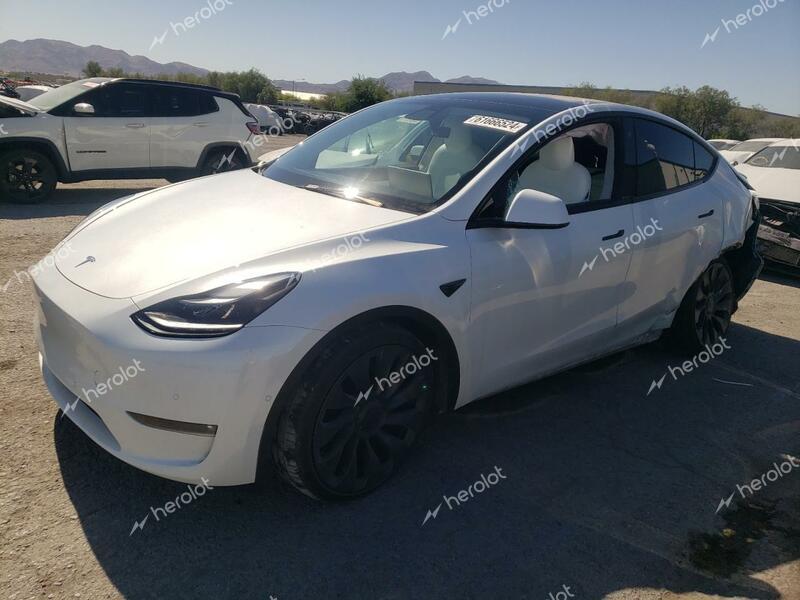 TESLA MODEL Y 2022 white  electric 7SAYGDEF2NF395152 photo #1