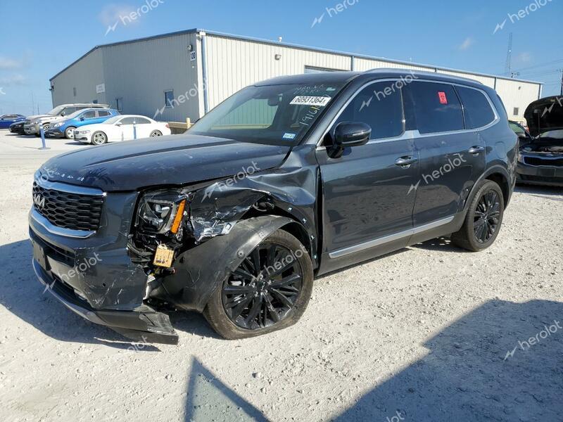 KIA TELLURIDE 2022 charcoal  gas 5XYP54HC6NG292227 photo #1