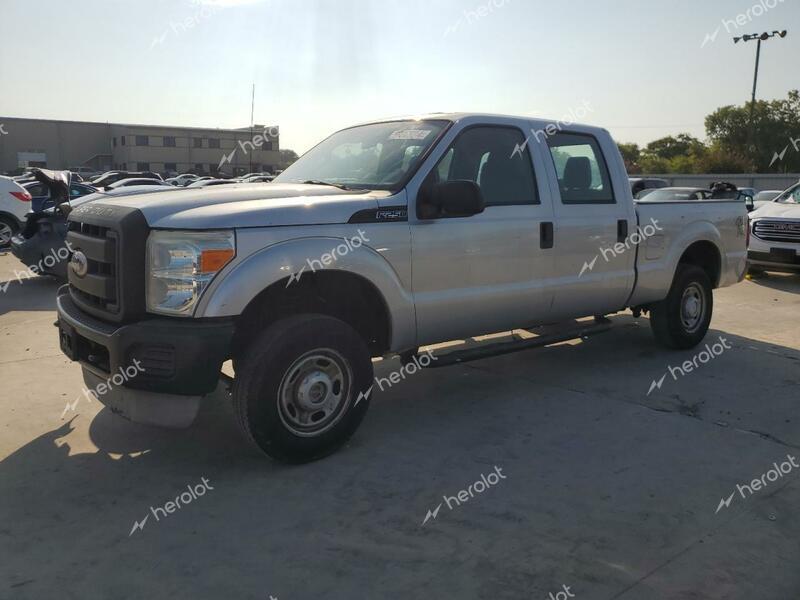 FORD F250 SUPER 2011 silver crew pic gas 1FT7W2B65BEA64826 photo #1